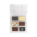 Moule à chocolat polycarbonate 10 mini tablette 48 x 28 x 9 MM