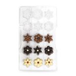 Moule À Chocolat polycarbonate Fleurs 15 Cav. 200 X 120 X 22 Mm