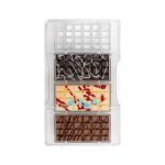 Moule à chocolat polycarbonate tablette classique 85x42x10 4 cavités