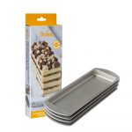 Set 4 moules anti-adhésif rectangles 255 x 105 x 20 MM