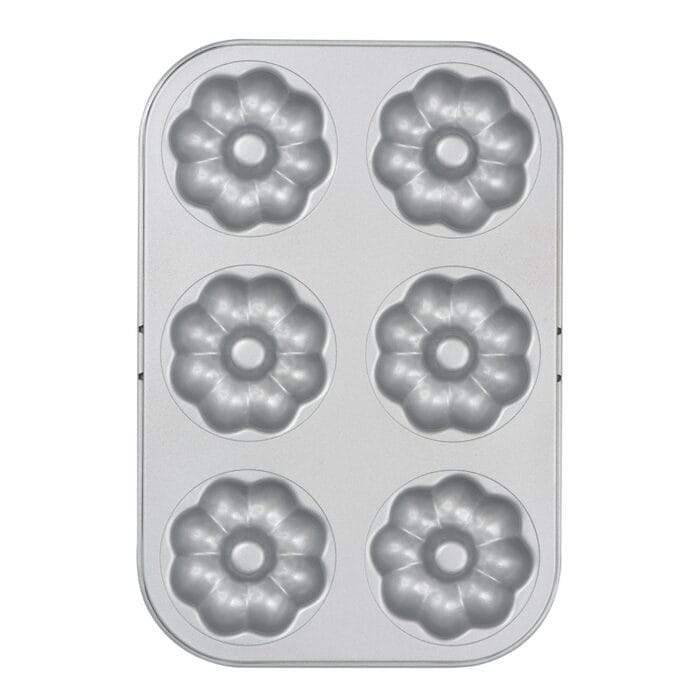 Moule Antiadhésif Donut Fleur 6 Cavités Ø 7,5 Cm – Image 2