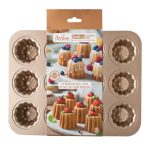 Moule Canele 12 Cavites Anti-Adhesif Gold Line 32,5 X 25,6 X 5 H Cm