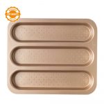 Moule 3 Cavités pain / brioches Antiadhésif GoldLine 34 X 8  X 3 H CM – Image 2