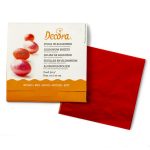 Paquet 150 feuilles aluminium rouge 100 x 100 MM