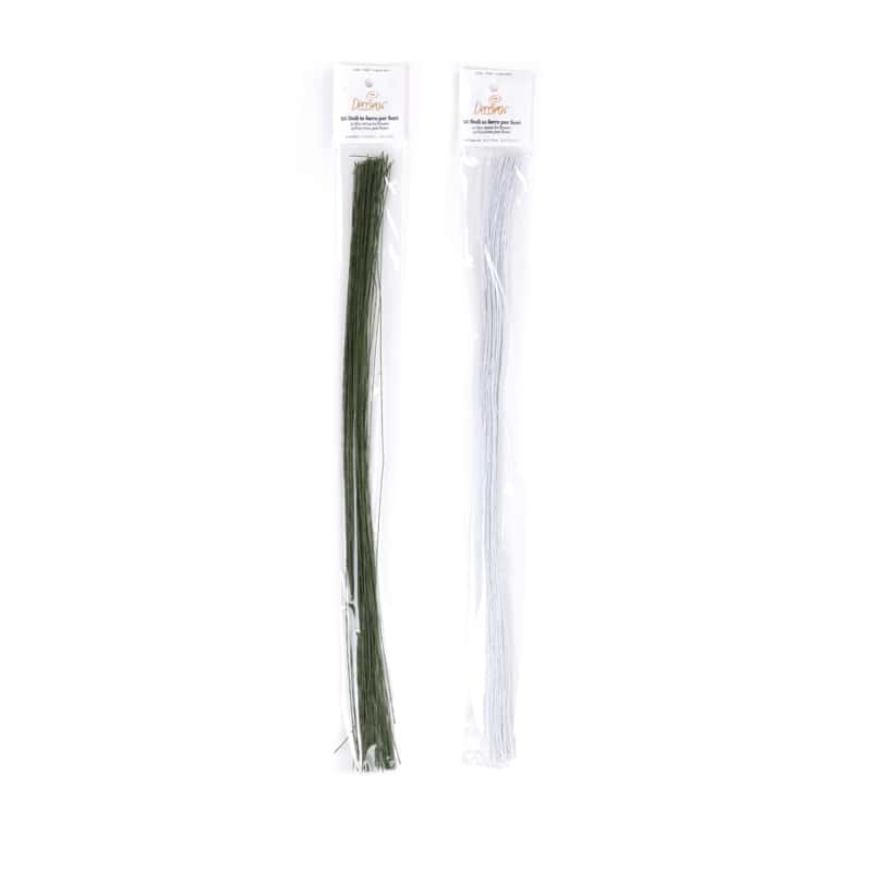 0813007.jpg Paquet 50 tiges à fleurs blanc gauge 24 – Image 1