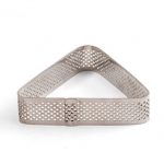 FORME TRIANGULAIRE EN ACIER INOXYDABLE MICRO-PERFORE'  9X8X2H CM