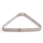 FORME TRIANGULAIRE EN ACIER INOX MICRO-PERFORE' 22 X 19,5  X 3,5