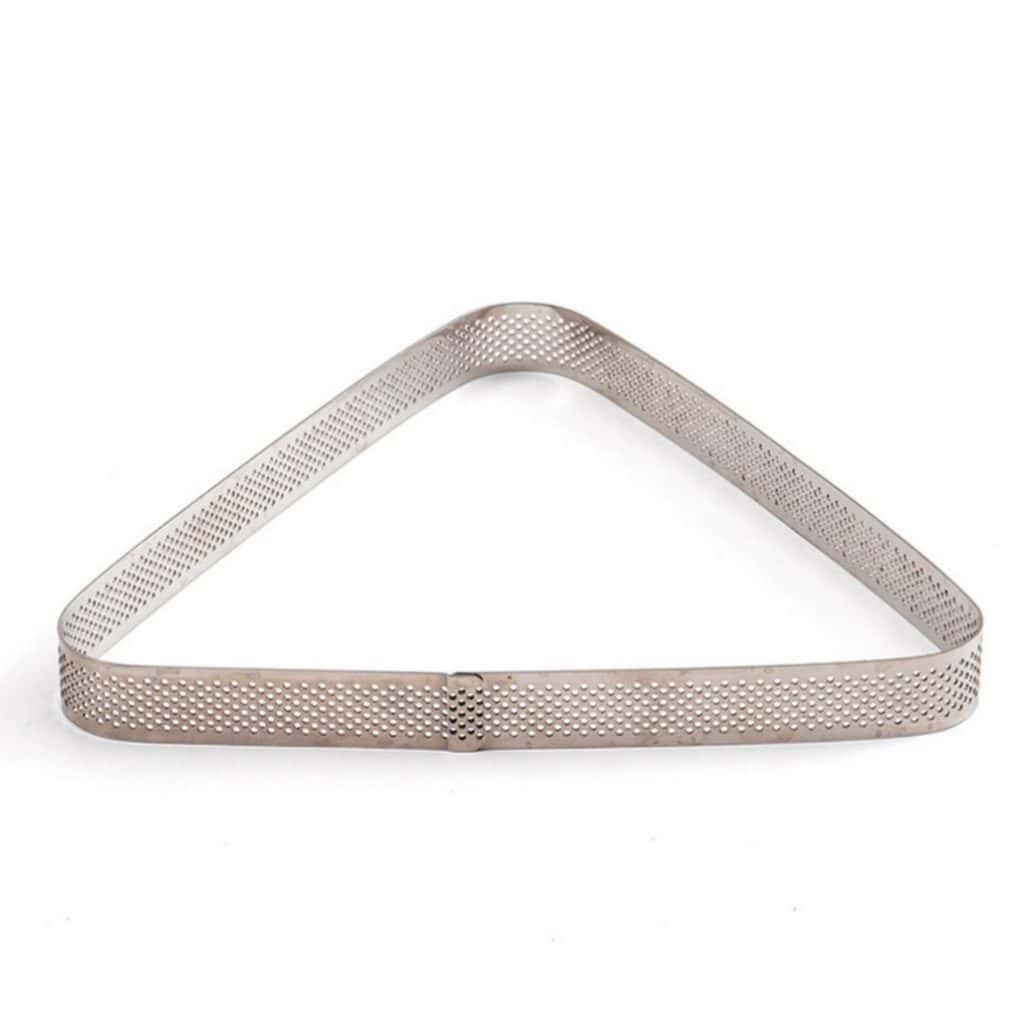 1-2-15.jpg FORME TRIANGULAIRE EN ACIER INOX MICRO-PERFORE' 22 X 19,5 X 3,5 – Image 1