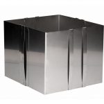 Cadre inox réglable 16x16 à 28x28 CM - H 20 CM