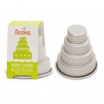 Mini moule à gâteau aluminium 4 étages Ø 70 H 80 MM