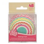Caissettes à cupcakes Chevrons Colorés - 48 pcs