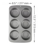 Plaque antiadhésive 6 muffins