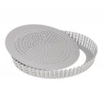 Moule à quiche perforé silver top à fond amovible Ø 28 H 3,5 CM