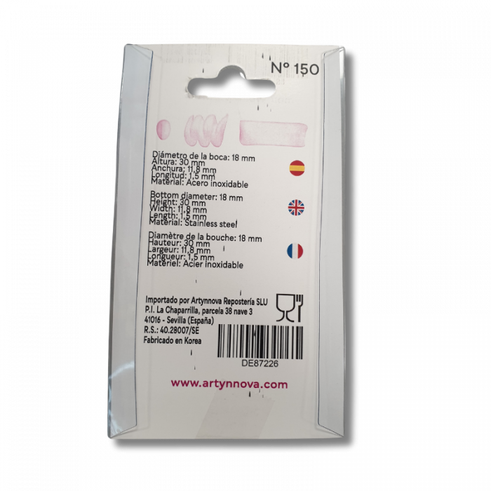 Douille inox pétales œillets base Ø18MM buse 11,8x1,5 MM #150 – Image 3