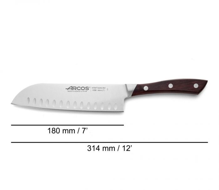 Couteau forgé santoku alvéolé 180 MM - Natura – Image 2