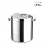 Seau à glaçons inox double parois avec pince à glaçons 1l – Image 3