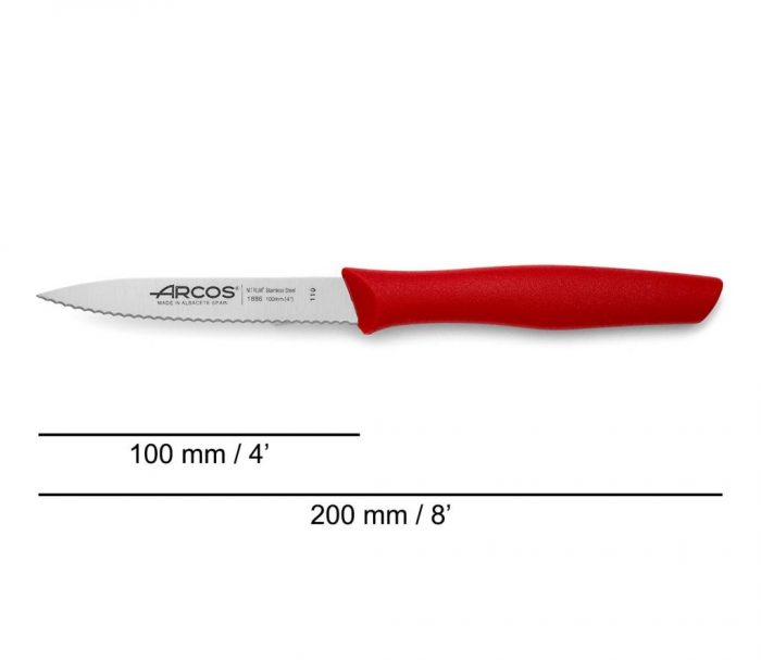 Couteau office rouge cranté 100 MM - Nova – Image 2