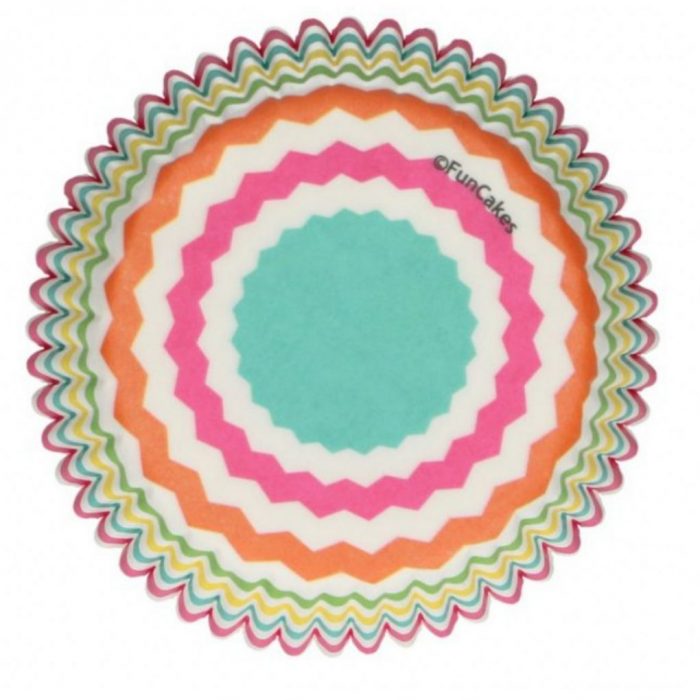 Caissettes à cupcakes Chevrons Colorés - 48 pcs – Image 2