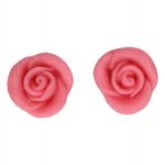 Décorations en pâte d’amande Roses rose Set/6 – Image 2