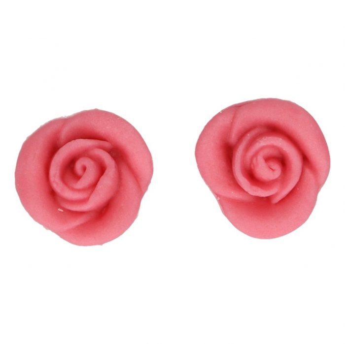 Décorations en pâte d’amande Roses rose Set/6 – Image 2