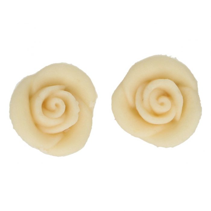 Décorations en pâte d’amande Roses Blanches Set/6 – Image 2