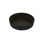 Tourtière ronde cannelée haute - antiadhérente - fond fixe - Ø200/185 mm h35 mm
