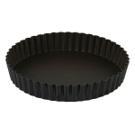 Tourtière ronde cannelée haute - antiadhérente - fond fixe - Ø300/280 mm h35 mm