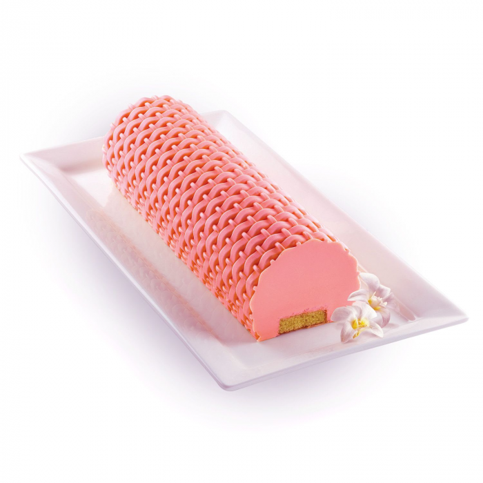 Tapis silicone bûche décor tresse 250x185 H 6 MM – Image 3