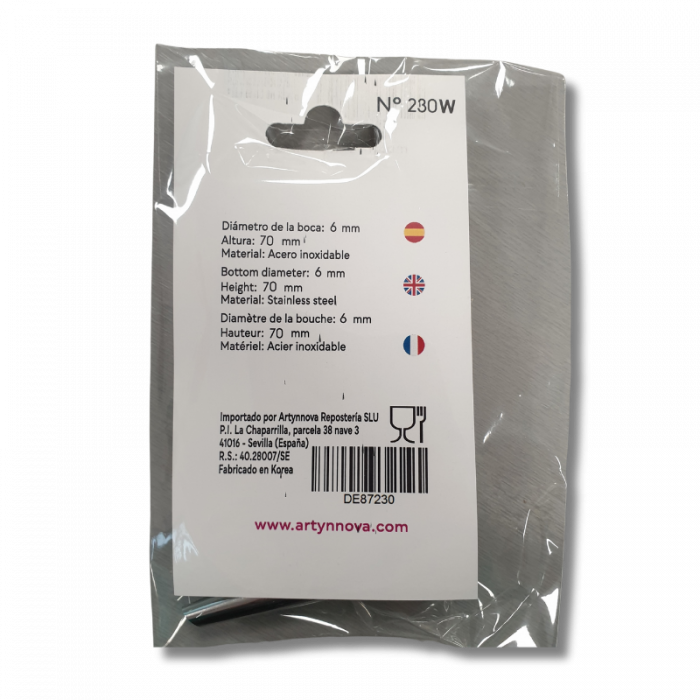 Douille inox à injecter base Ø18MM buse 8 x 70 MM #230W – Image 3