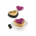 Kit mini tarte mon amour moule silicone + 8 cercle polyglass coeur