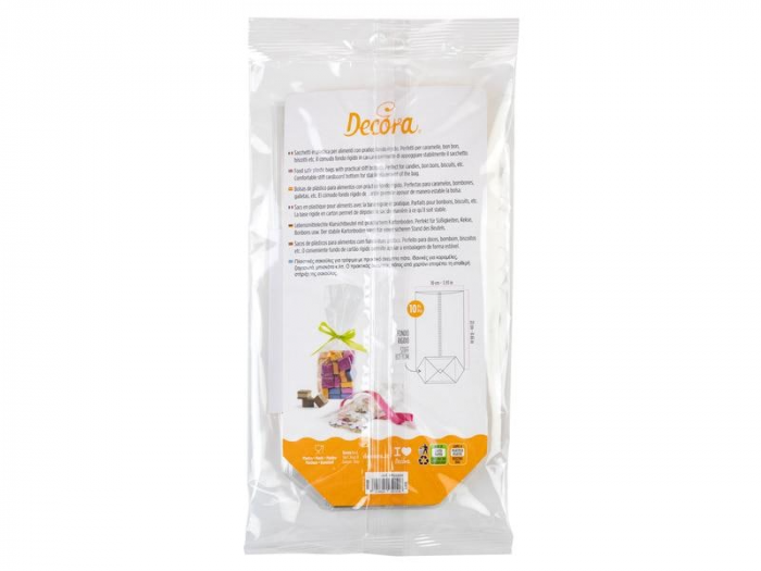 10 Sacs Transparents Avec La Base Rigide 10X22Cm – Image 2