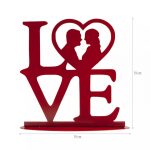 Figurine métal Love rouge – Image 3