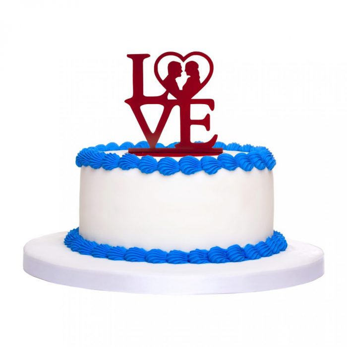 Figurine métal Love rouge – Image 2
