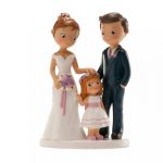Figurine Mariés + petite fille