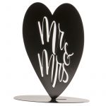Figurine métal Mr&Mrs coeur Noir – Image 3