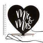 Figurine métal Mr&Mrs coeur Noir – Image 2
