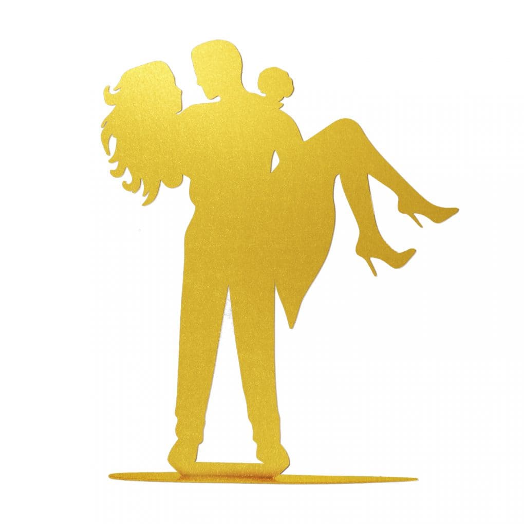 305100-TOPPER-BODA-METAL-DORADA-PAREJA-EN-BRAZOS-18CM_1.jpg Figurine métal Amoureux porté Or – Image 1