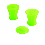 Moules à flans silicone vert x2