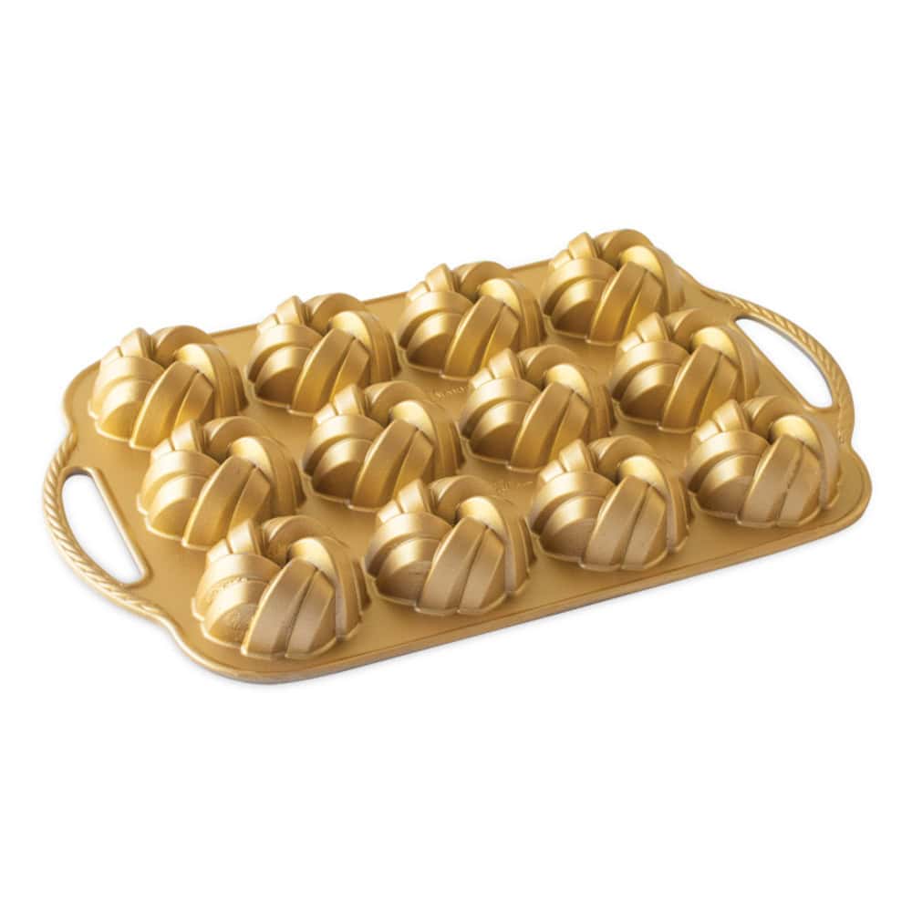 458155 Moule 12 Mini Bundt Torsadés Gold – Image 1