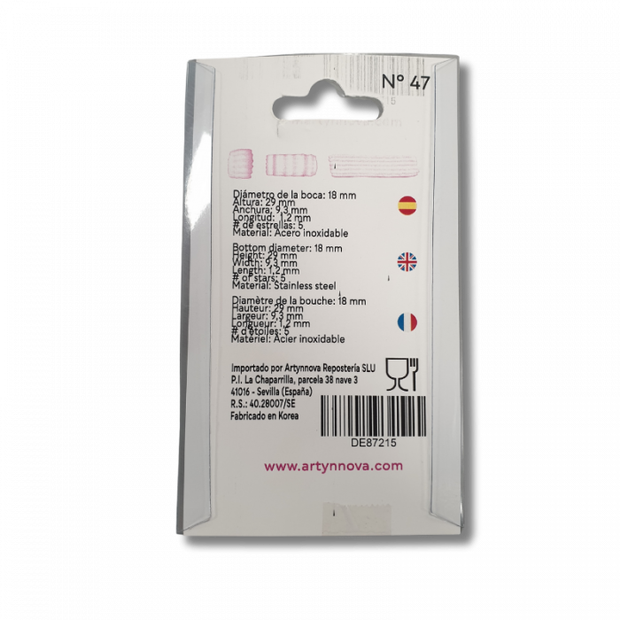 Douille inox ruban base Ø18MM buse 9,3x1,2MM #47 – Image 3