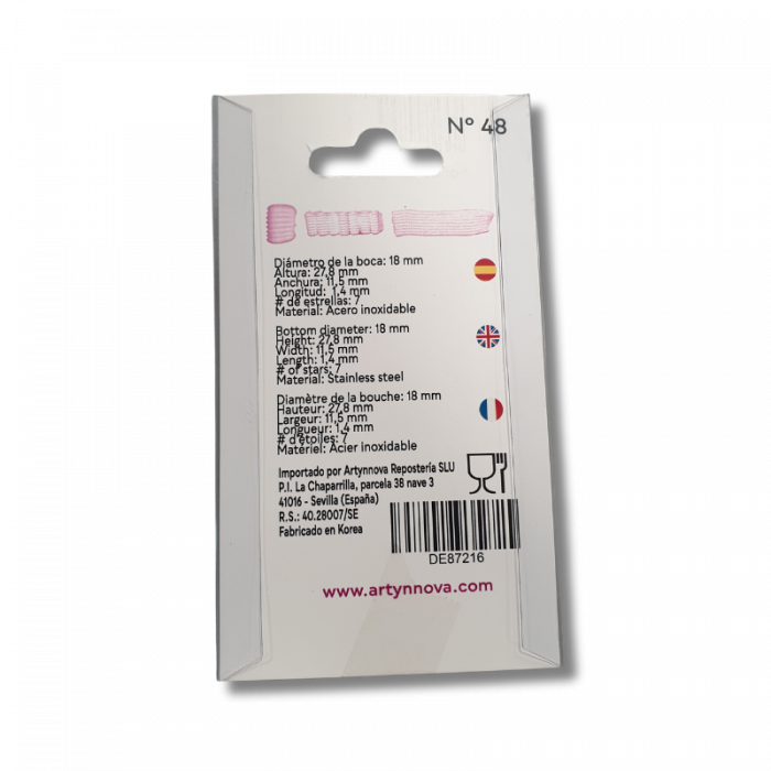 Douille inox ruban Ø18MM buse 1,4x11,5 MM #48 – Image 3