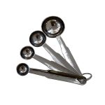 Lot de 4 mesures  cuillères inox 1.25, 2.5, 5, 15 ml