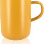 Tisanière JULIET jaune en grès et couvercle en acacia 475ml