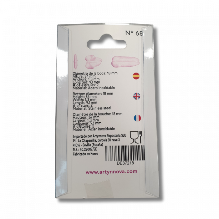 Douille inox feuille Ø18MM buse 1,3x9,1 MM #68 – Image 3