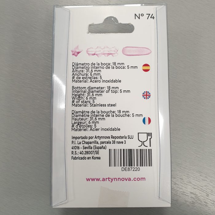 Douille inox feuille base Ø18MM buse Ø6 MM #74 – Image 3