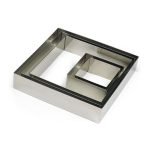 Cadre carré inox 100 x 100 H 45 MM