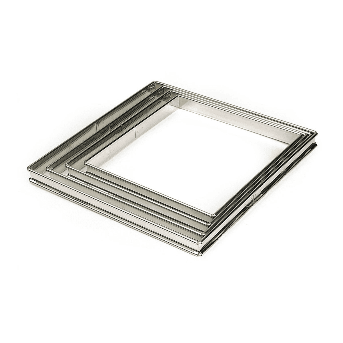865540_packshot_9 Flan à tarte - Carré - inox - bords roulés - épaisseur 4/10ème - 200 x 200 x 20 mm – Image 1