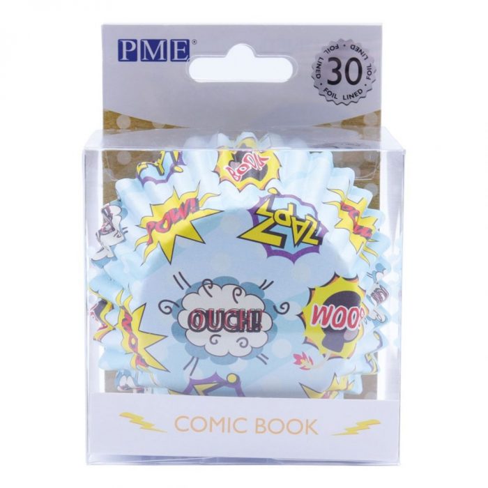 Caissettes à cupcakes métallisée Comic book x30 – Image 2