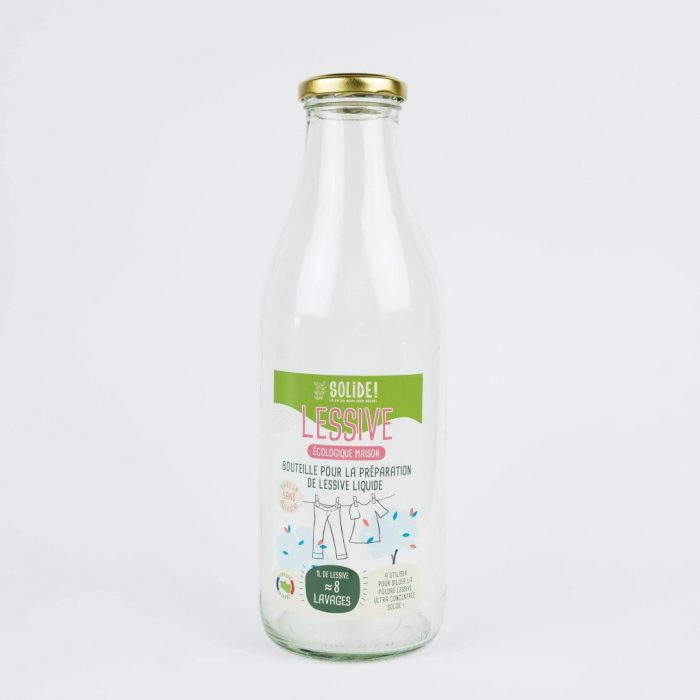 Bouteille verre pour lessive écologique vide – Image 6