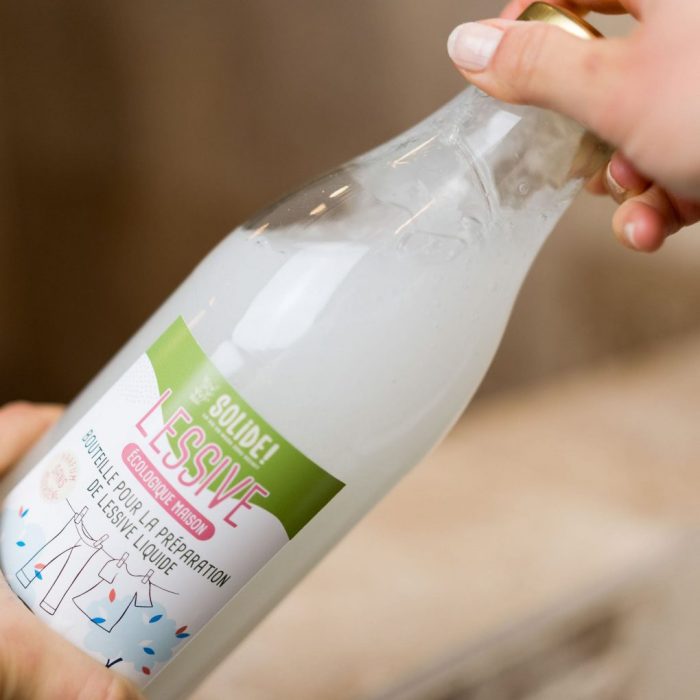 Bouteille verre pour lessive écologique vide – Image 3